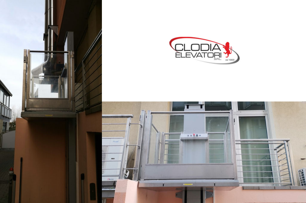 foto piattaforma elevatrice installata